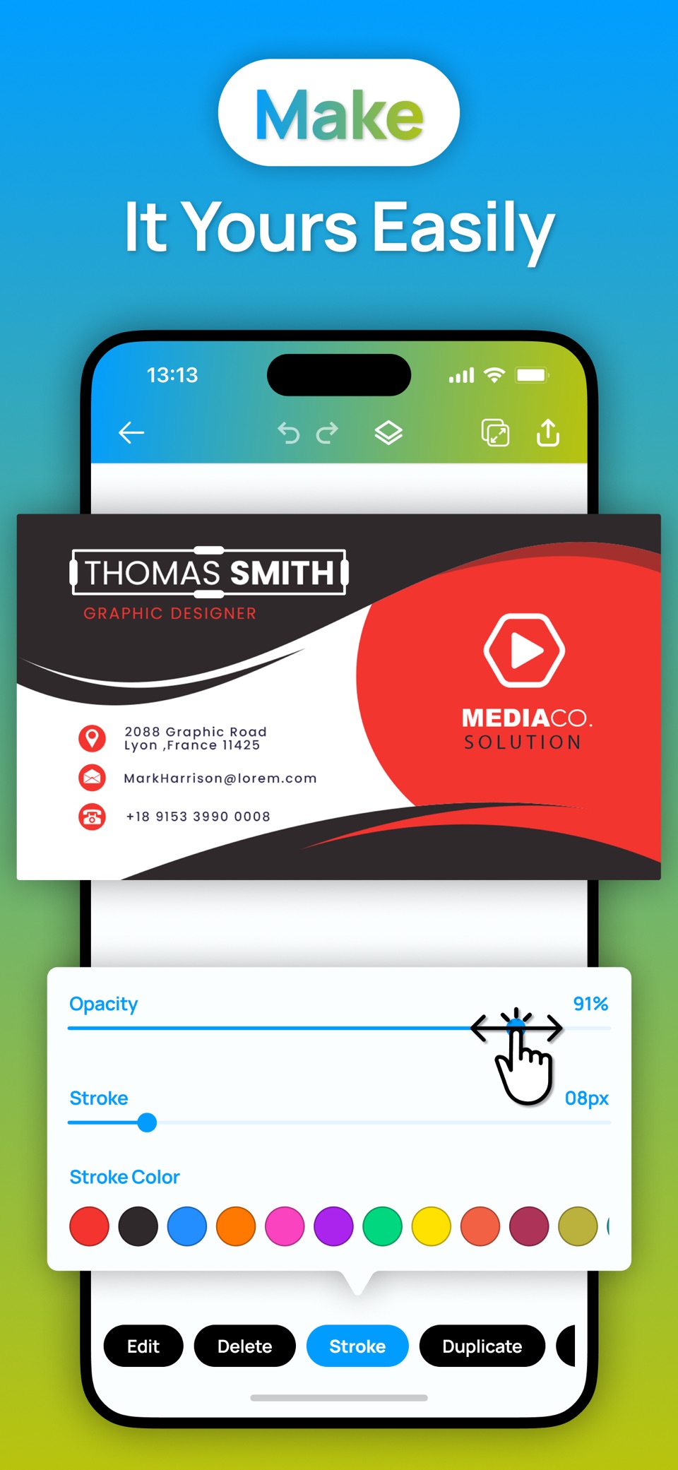 Business Card Maker : Editor 3