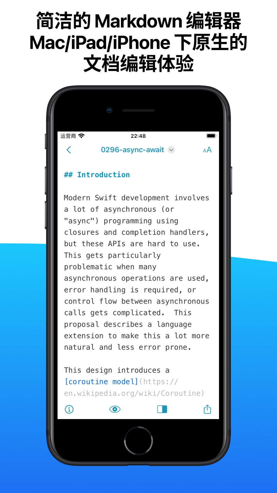 One Markdown · Store screenshots