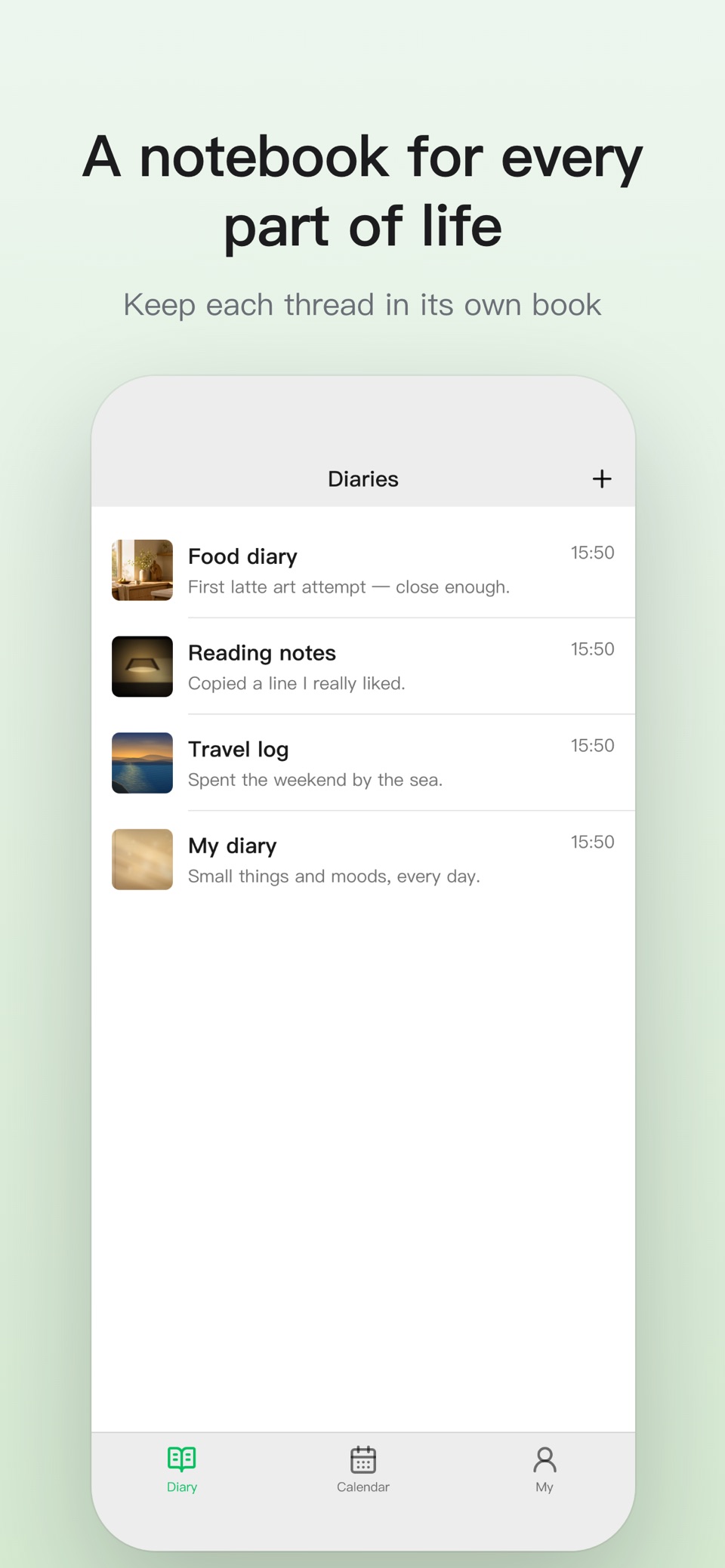 Islet Journal · Store screenshots