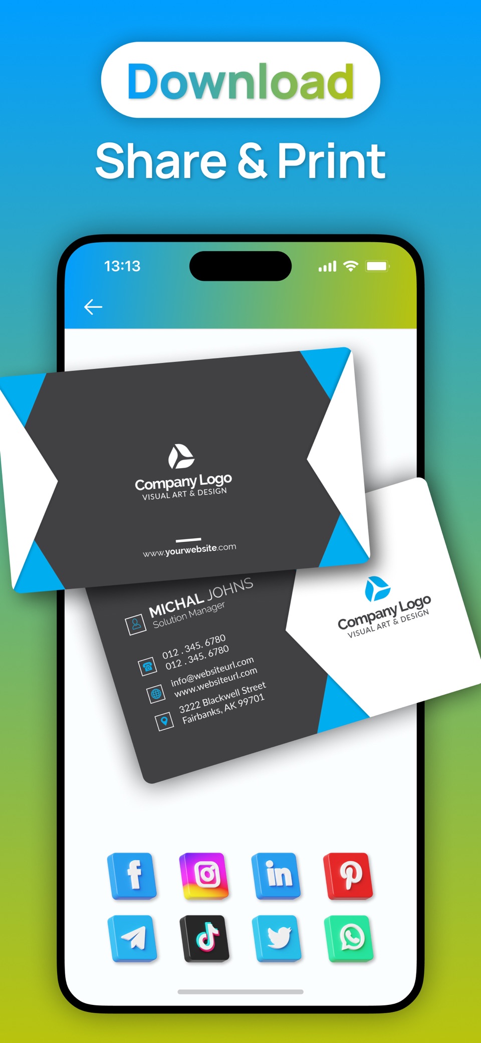 Business Card Maker : Editor 9
