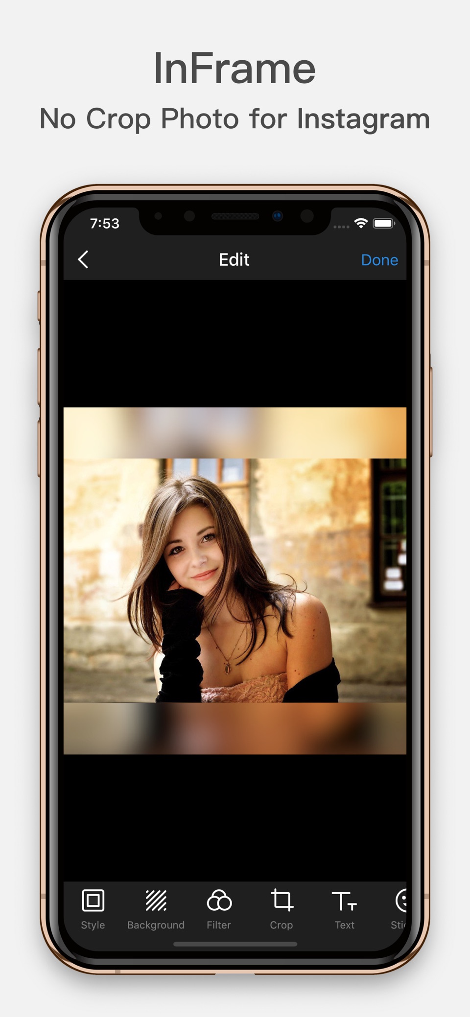 InFrame - Photo editor & frame · Store screenshots