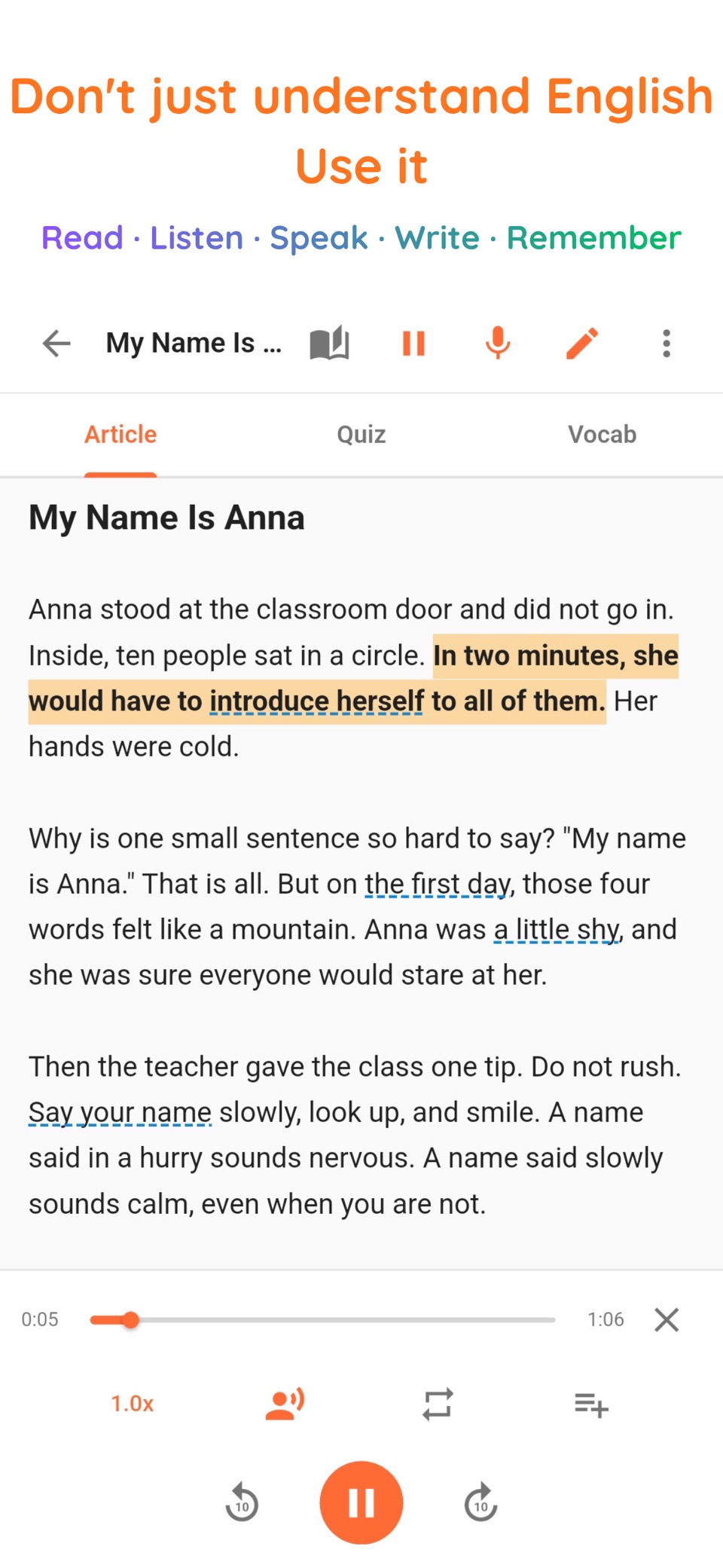 ReadSmart English · Store screenshots