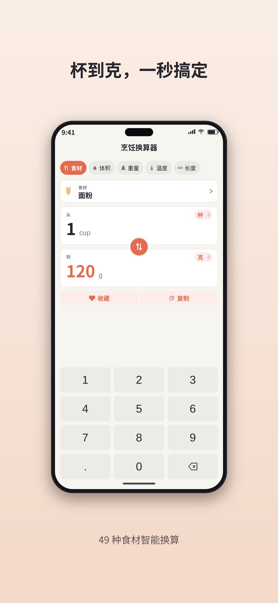 烹饪单位换算器 · Store screenshots