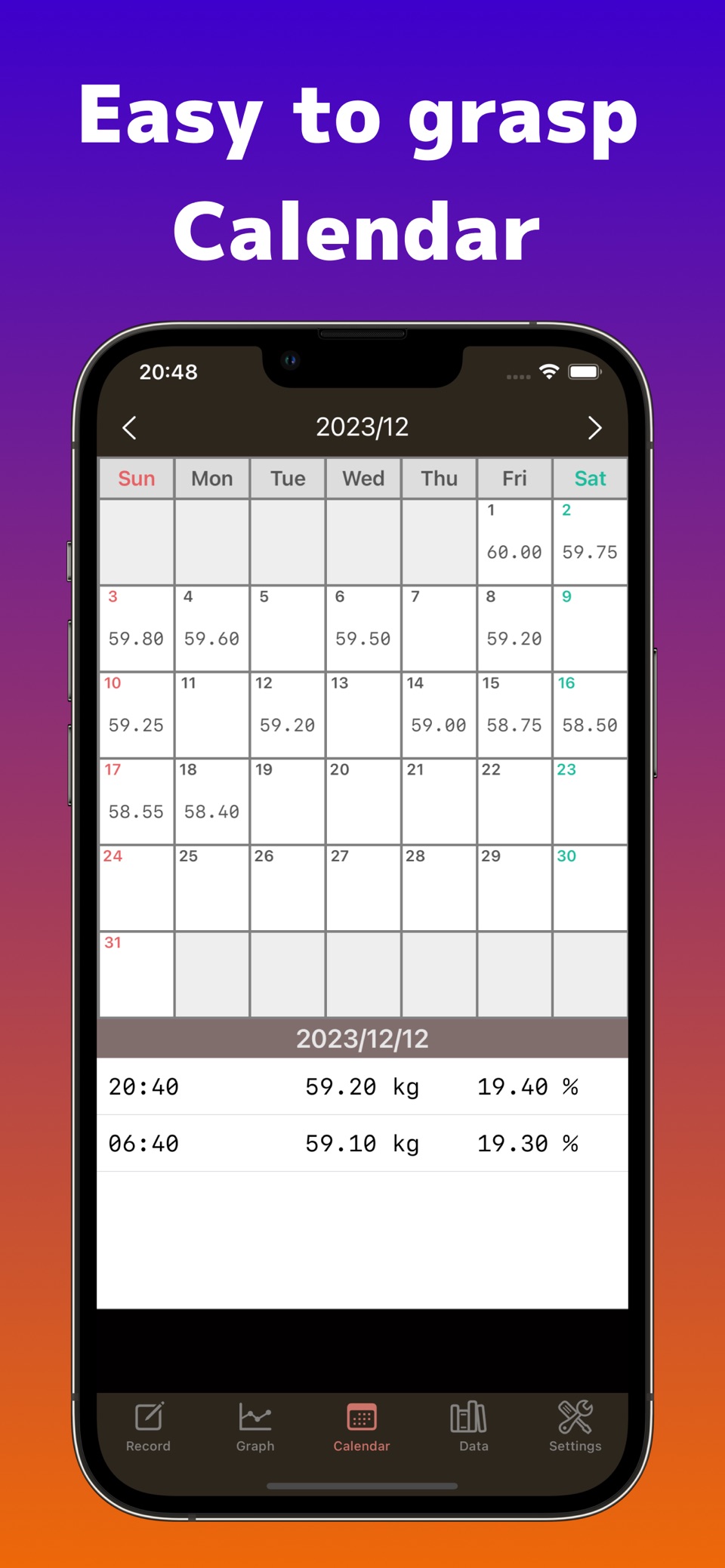 Simple Weight Tracker 简单体重记录 3