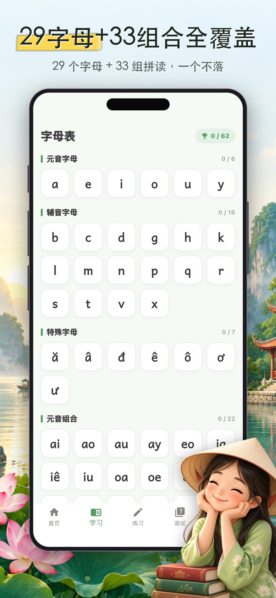 学越南语字母：手写与声调 2