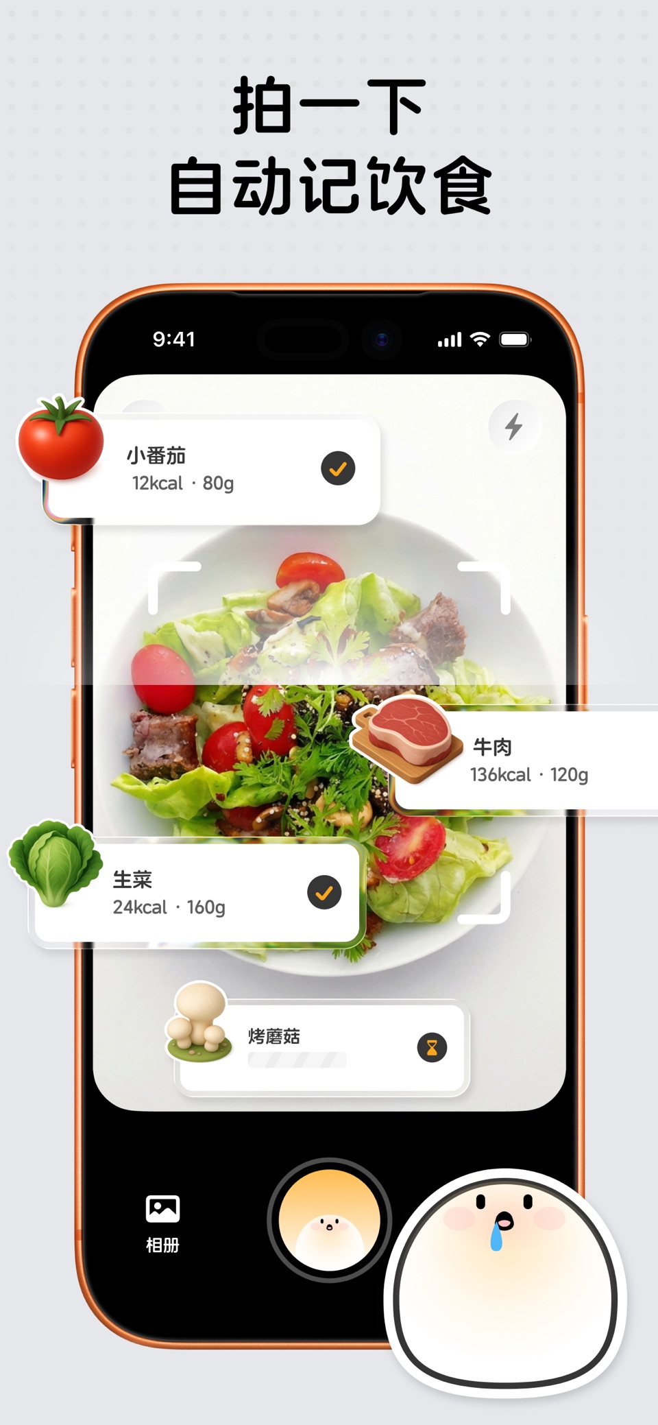 饭宝: AI识别食物卡路里，减肥健身体重管理 2