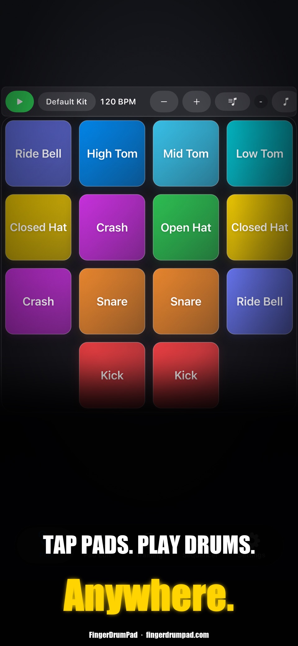 FingerDrumPad · Store screenshots