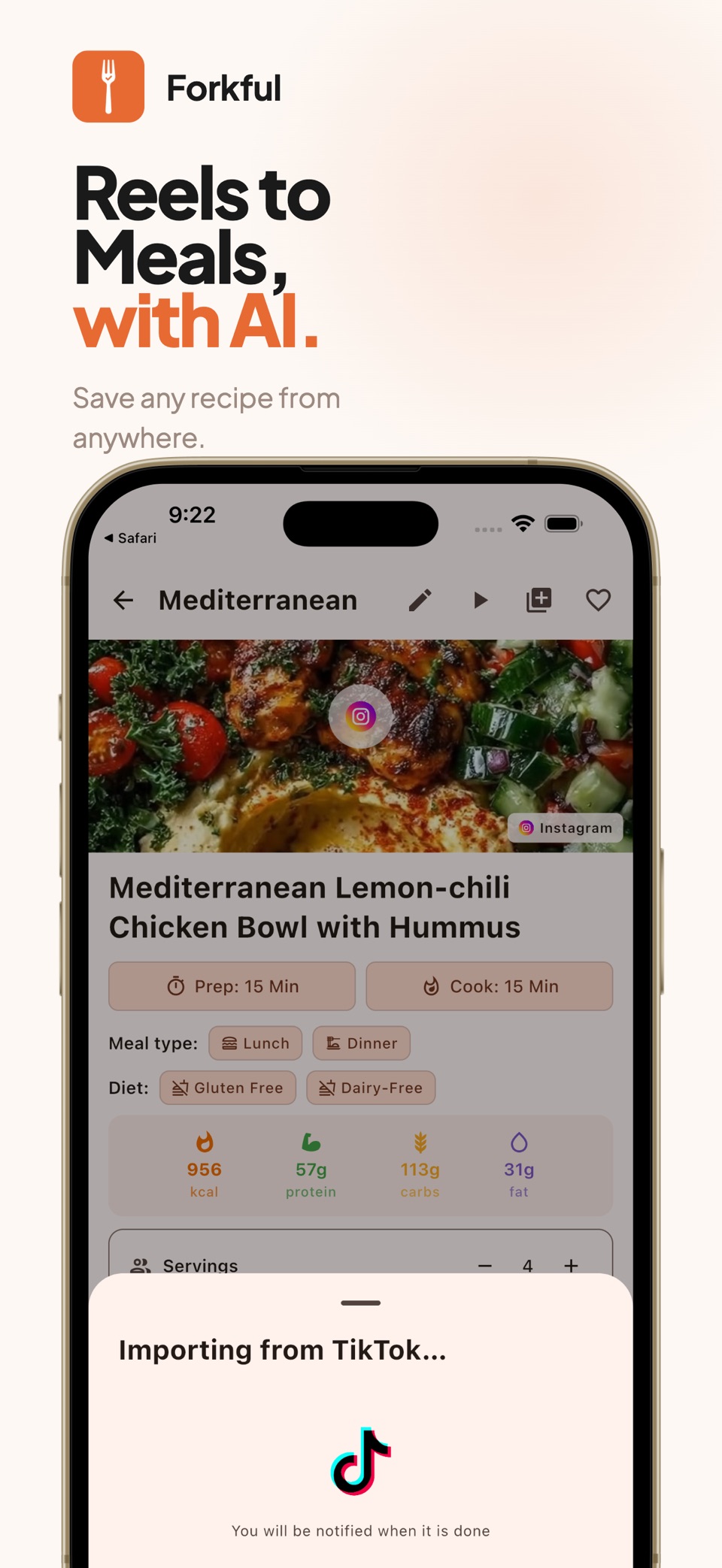 Forkful-菜谱膳食计划购物清单备餐 · Store screenshots