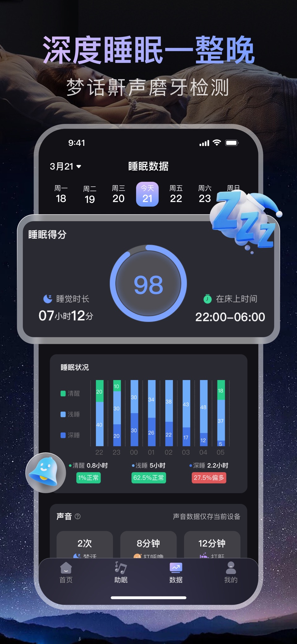 睡眠助手-冥想自然白噪音助眠和放松 2