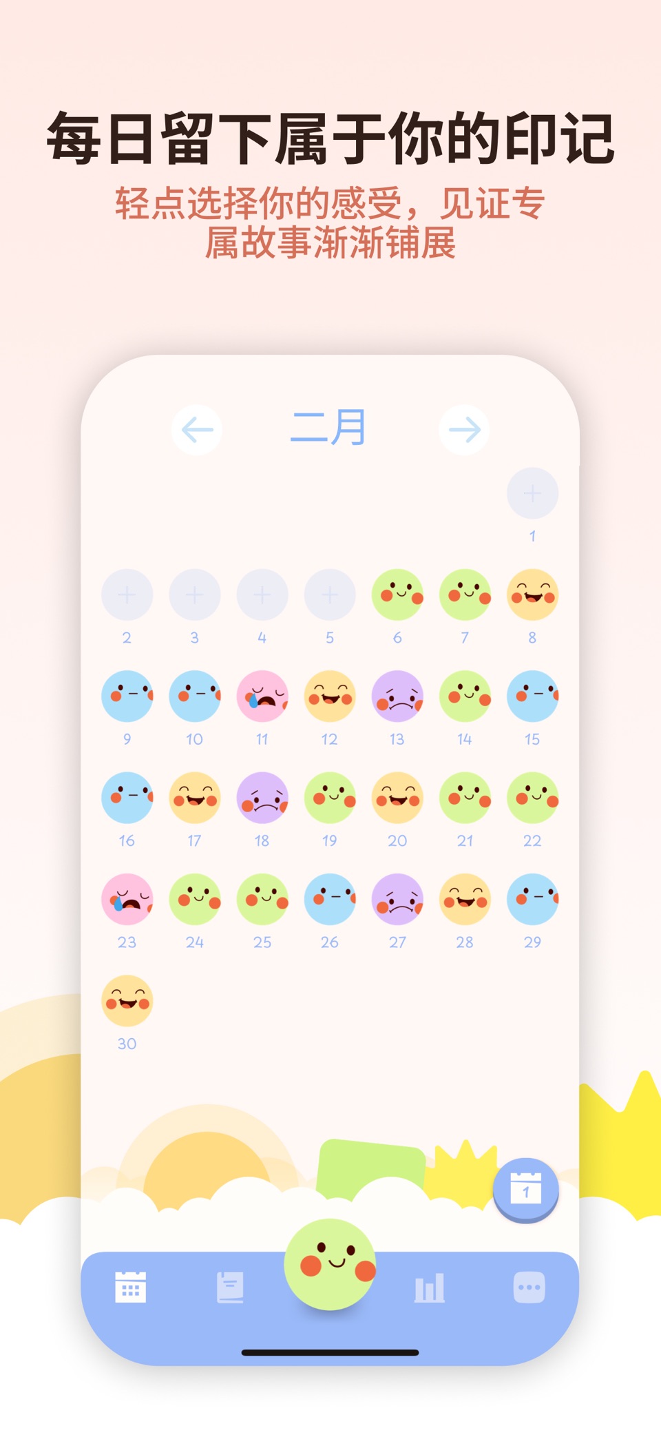 Emoko 心情记录日记 · Store screenshots