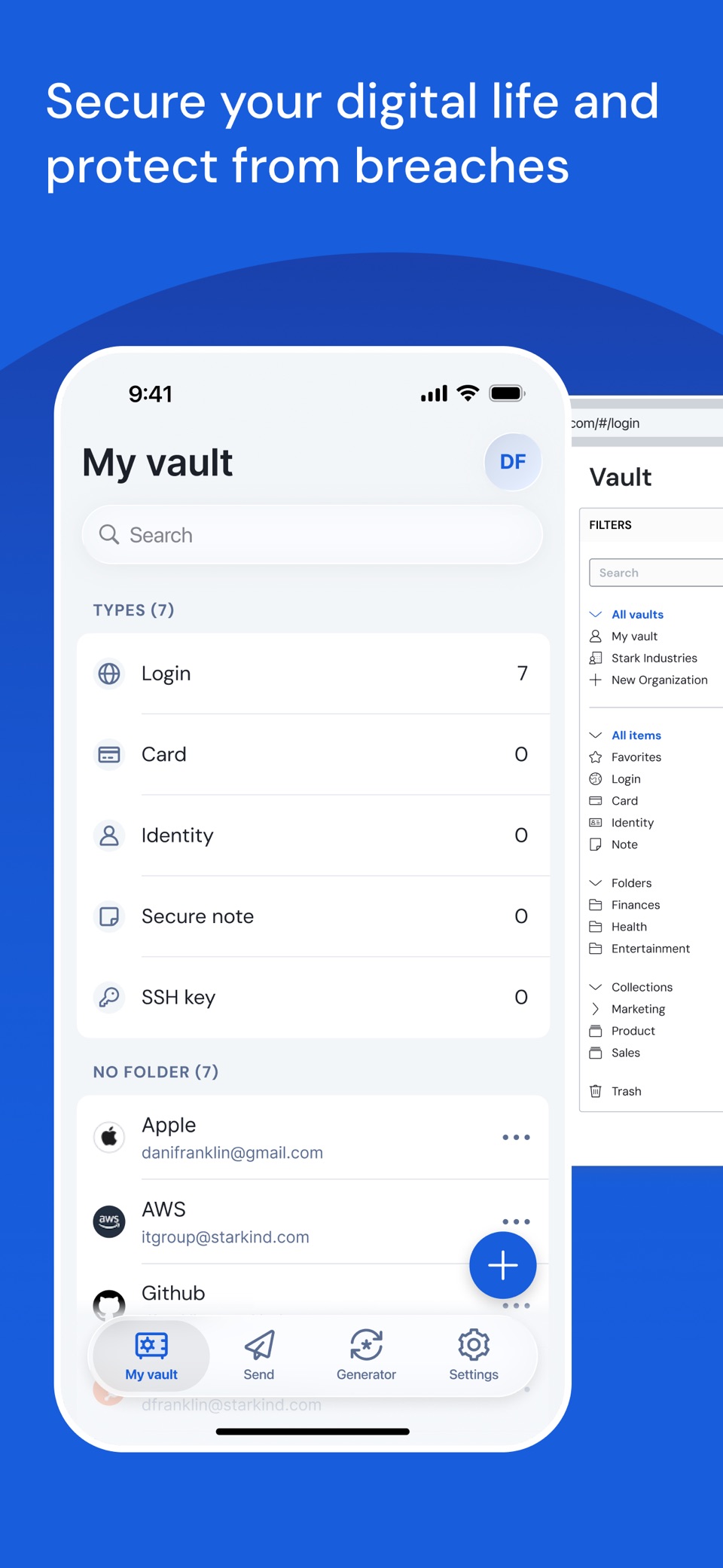 Bitwarden 密码管理器 · Store screenshots
