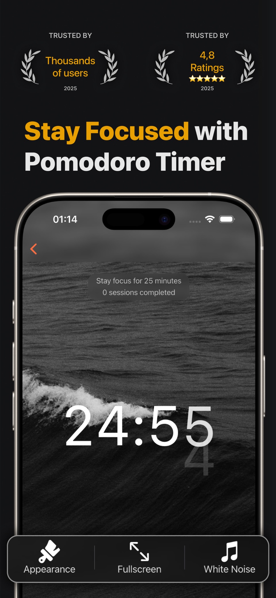 Pomodoro Timer - PomoDone · Store screenshots