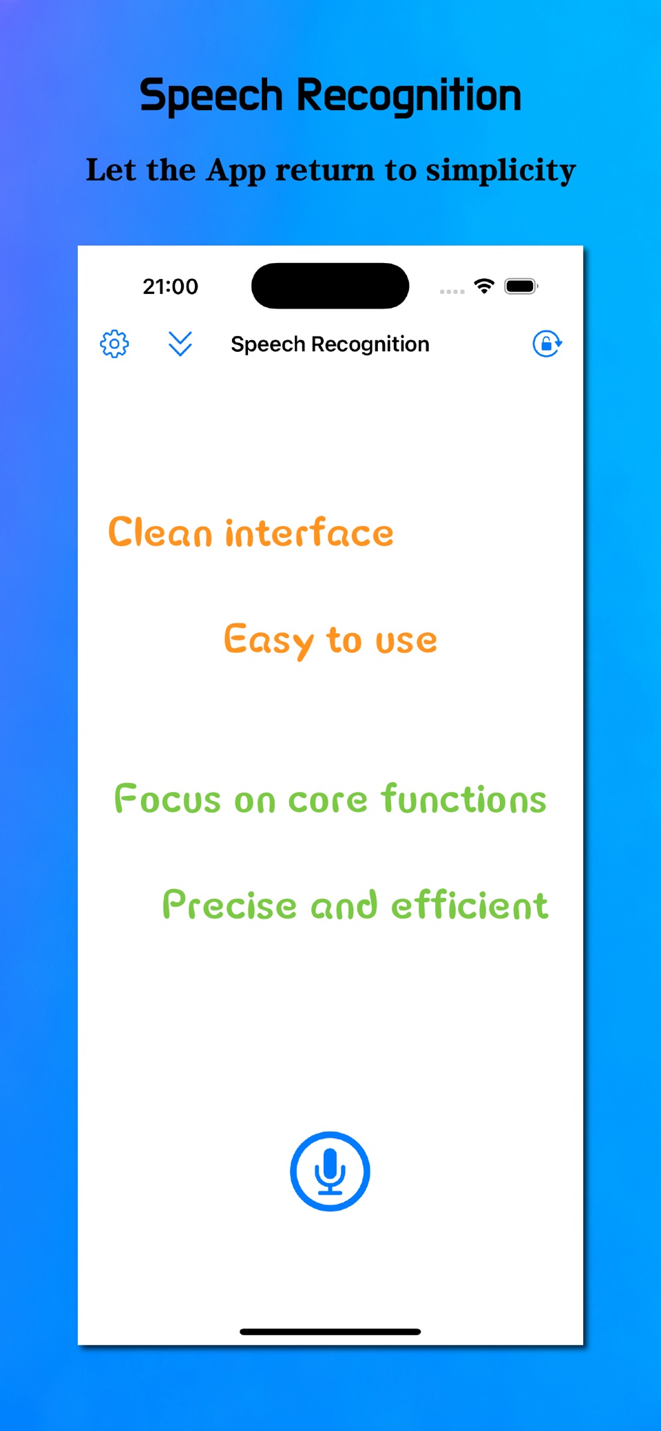 语音识别:Transcribe · Store screenshots