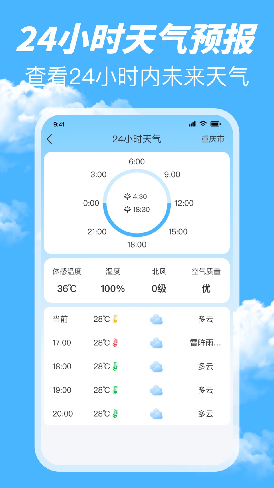 天气预报-40日天气预测、24小时天气预报、实时预报天气 3