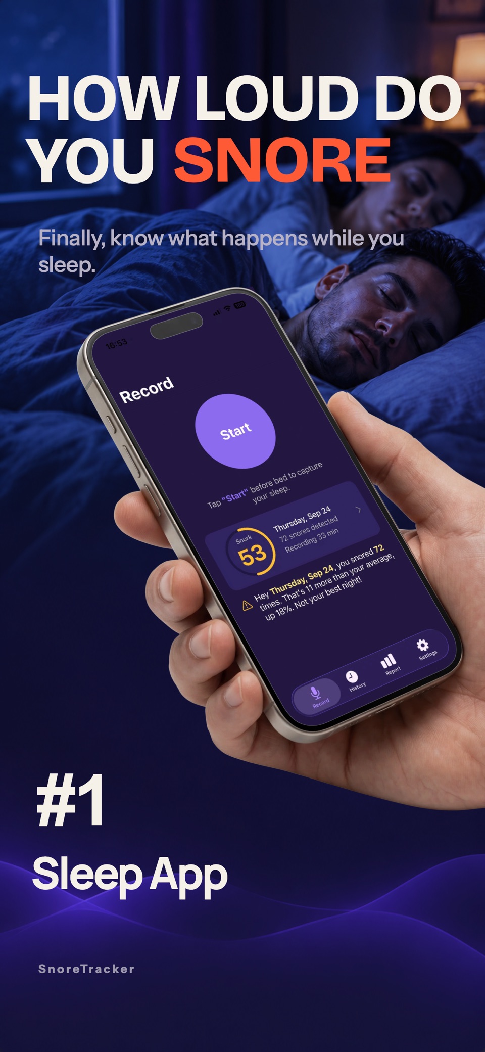 SnoreTracker:Snoring Recorder · Store screenshots