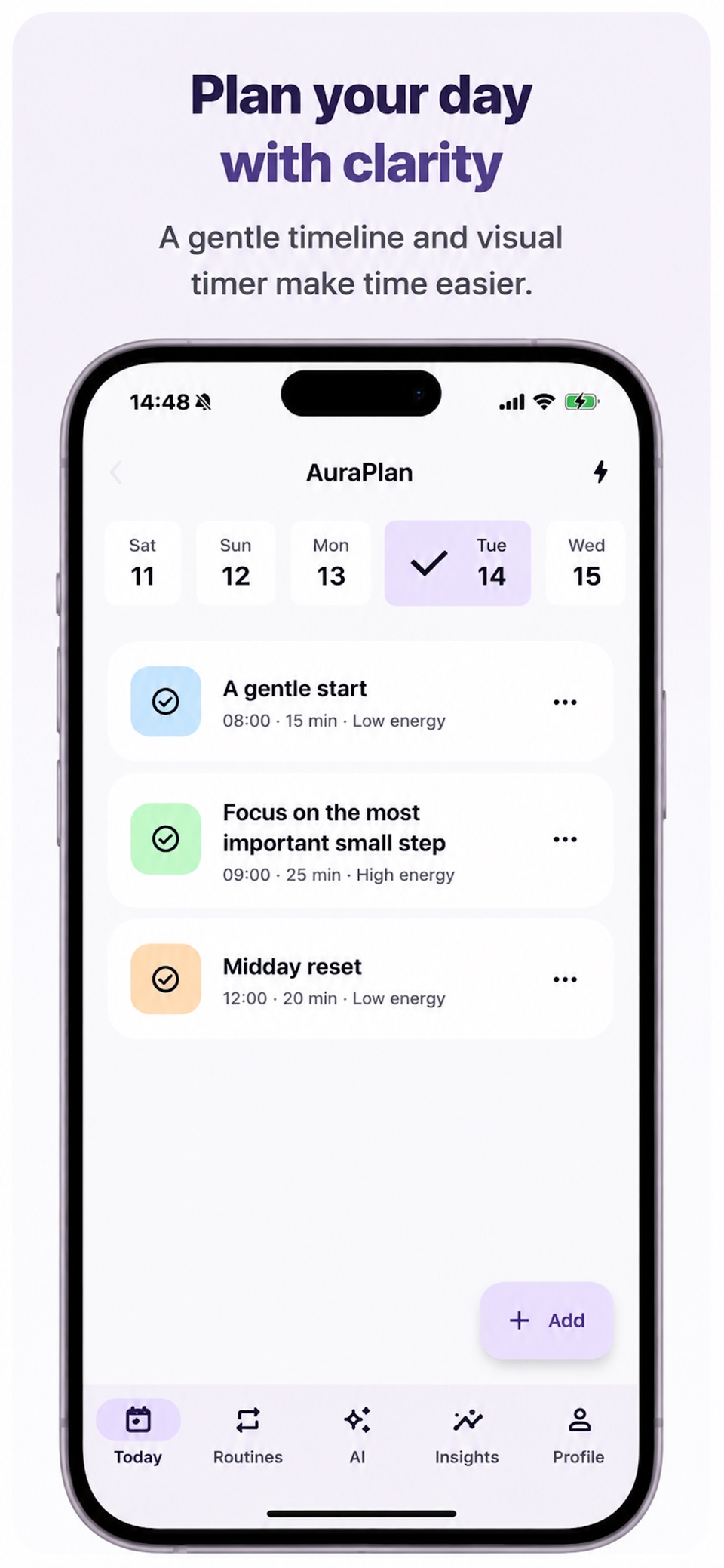 AuraPlan 注意力可视化番茄 · Store screenshots