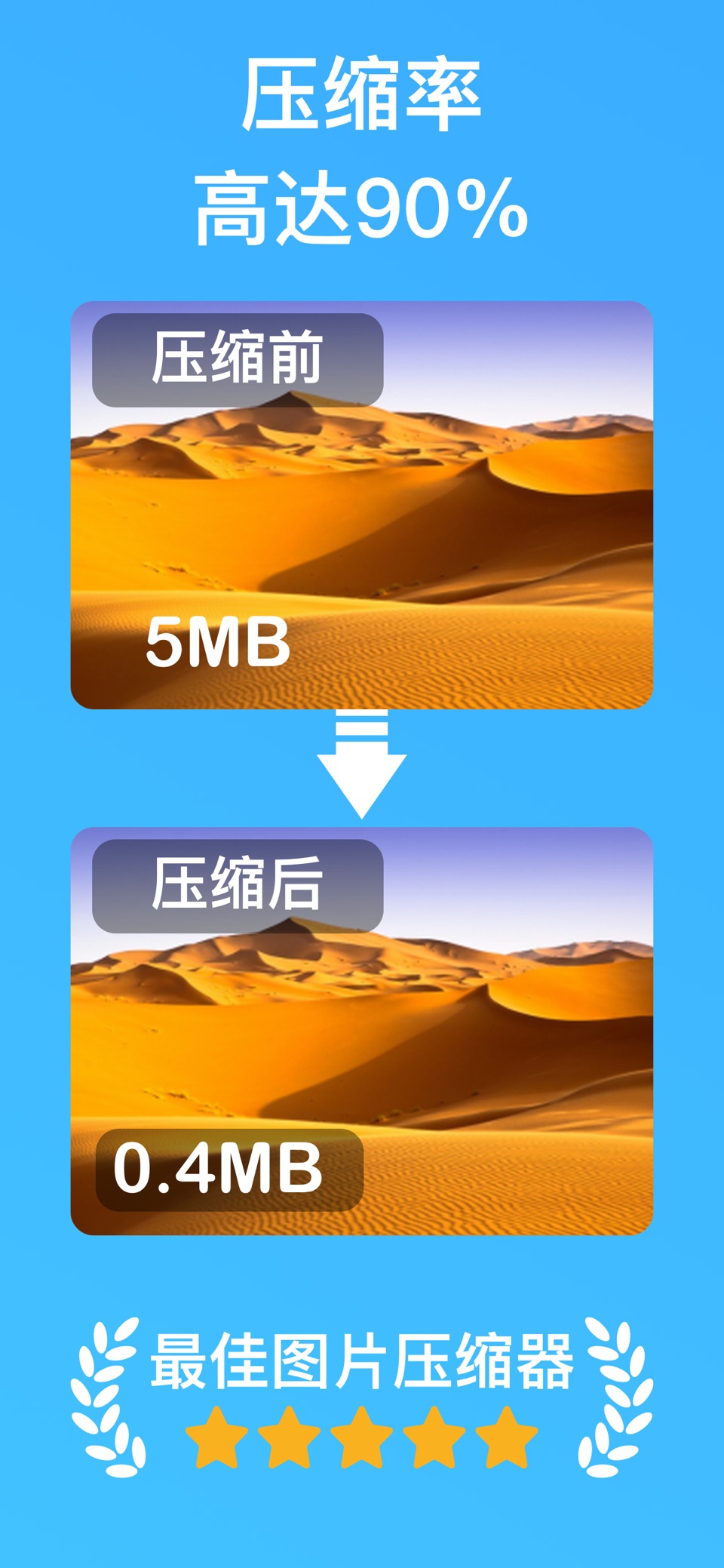 图片压缩 - 手机照片压缩 · Store screenshots