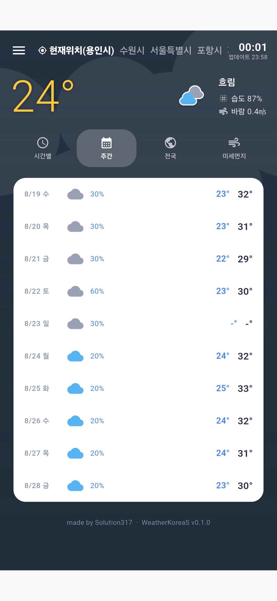WeatherKoreaS - 韩国天气预报 2