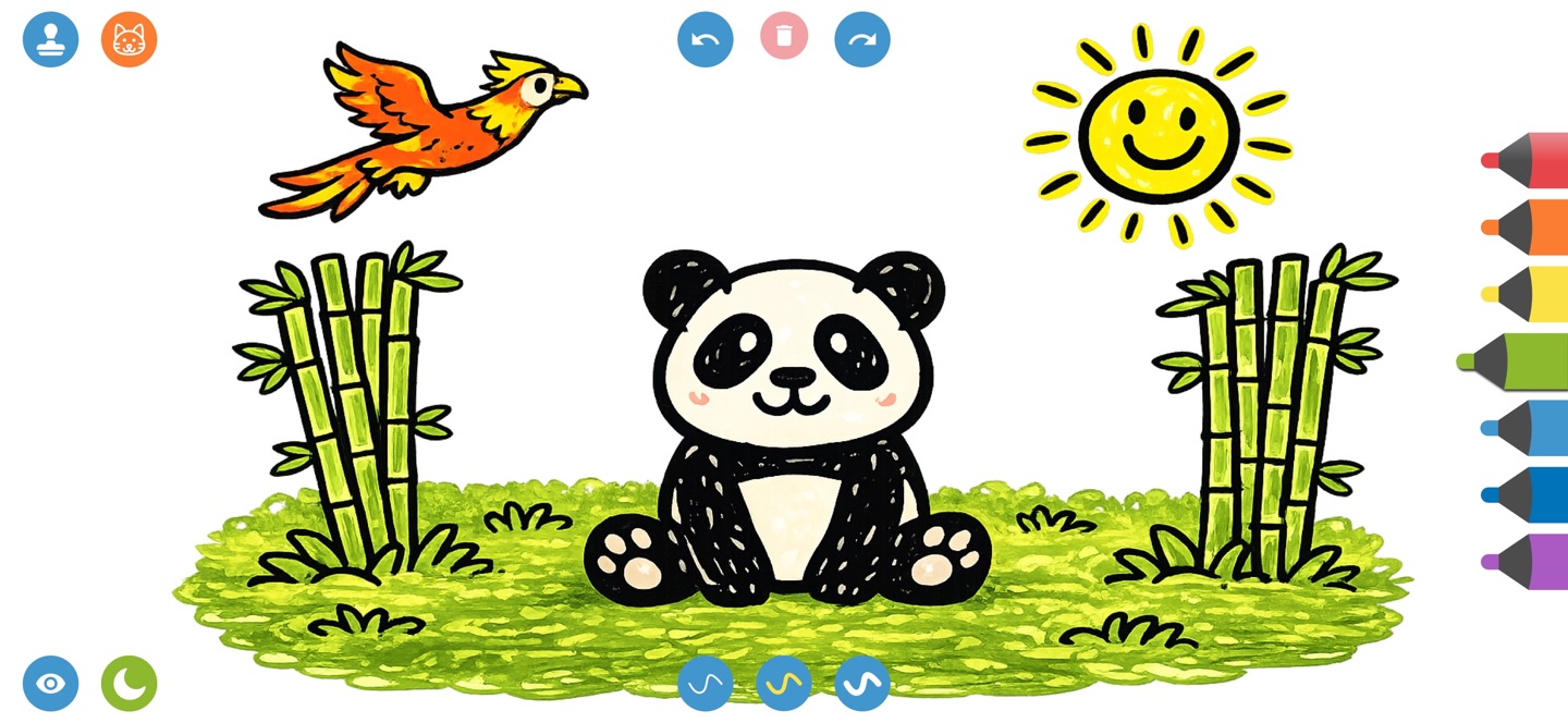 儿童画板。儿童绘画, 宝宝画画与涂色, 图画板, 孩子画图板 · Store screenshots