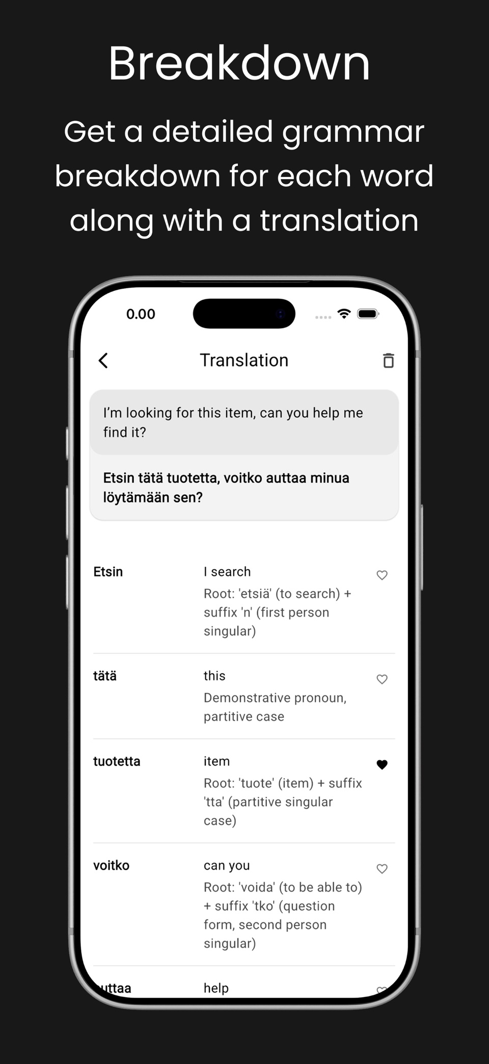 Translate & Breakdown 2