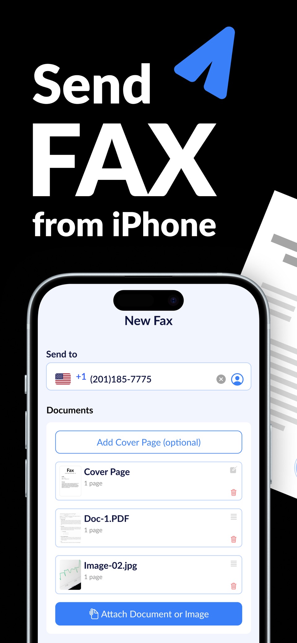 Send Fax 发送传和接收真通过手机应用扫描文档机传真机 · Store screenshots