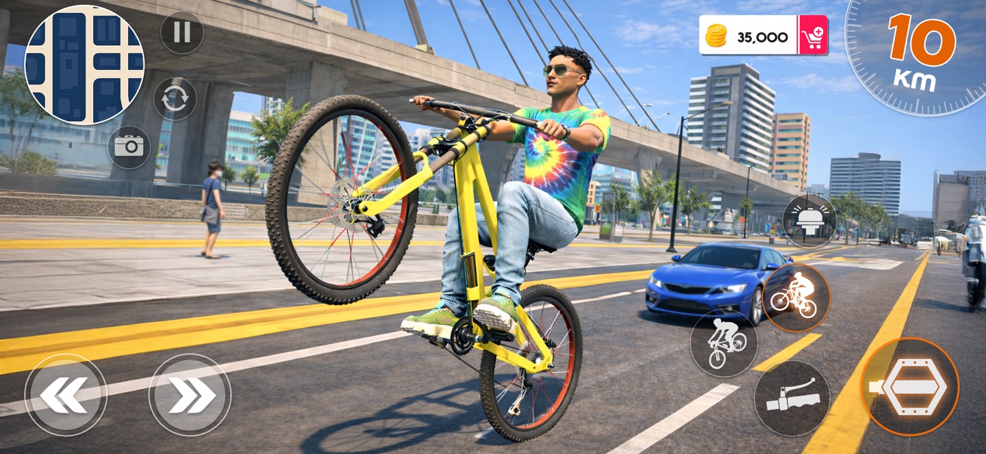 城市自行车配送游戏：开放世界 BMX 骑手专业游戏 3