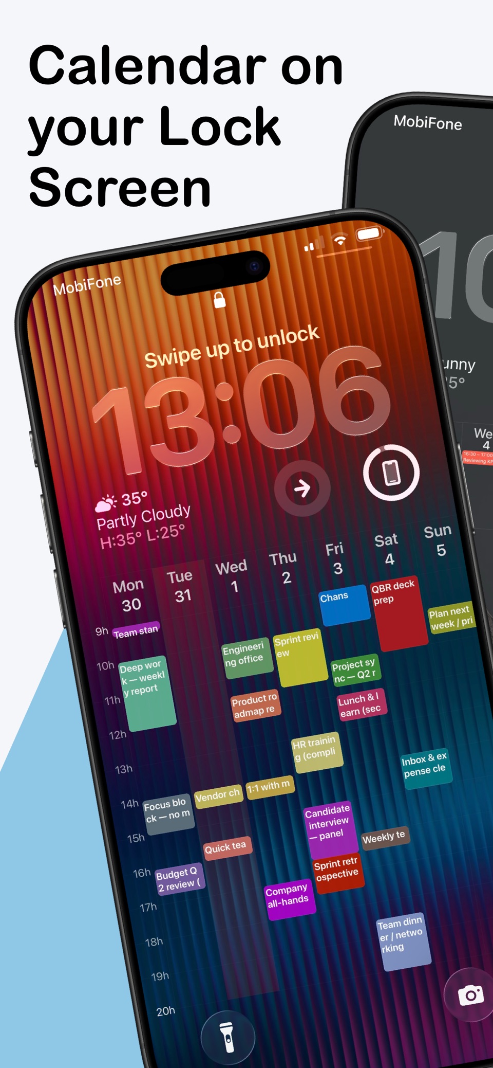 Lockscreen Calendar 锁定屏幕日历 · Store screenshots