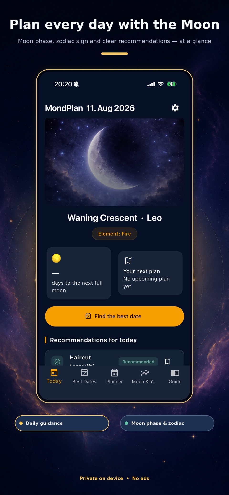 月相日历·园艺理发养生健康 - MondPlan · Store screenshots