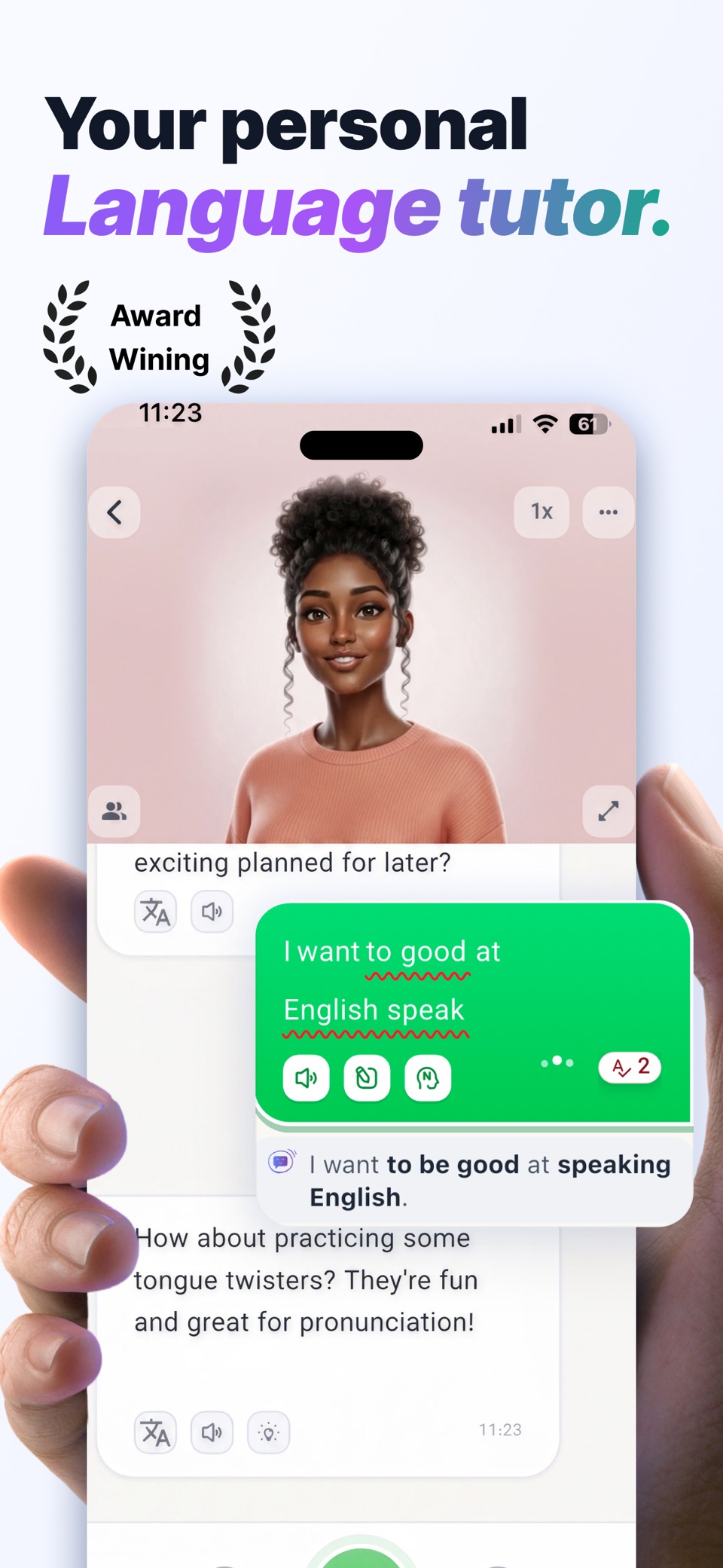 LingUp：AI语言对话 · Store screenshots