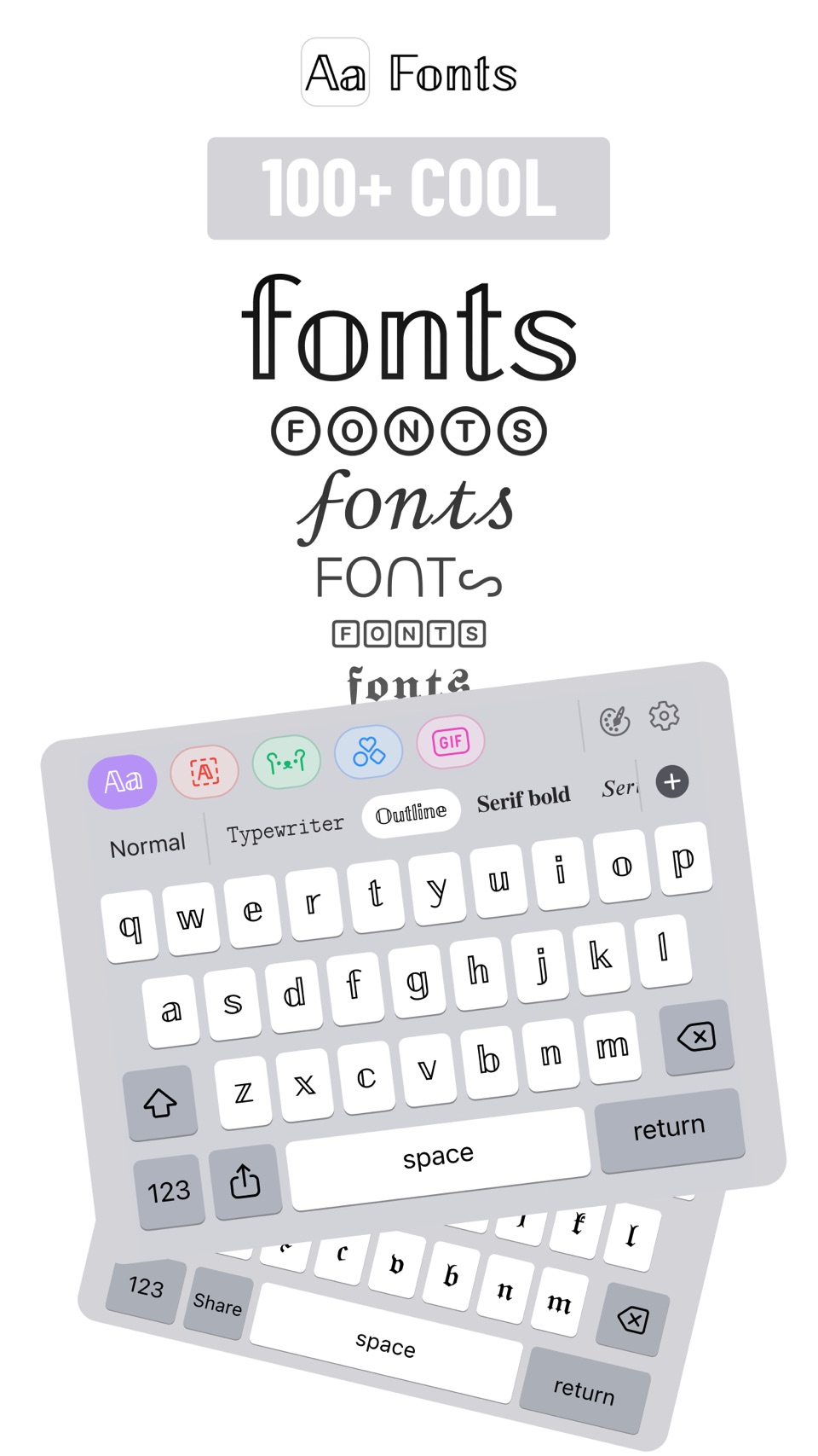 Fonts - AI Stickers · Store screenshots