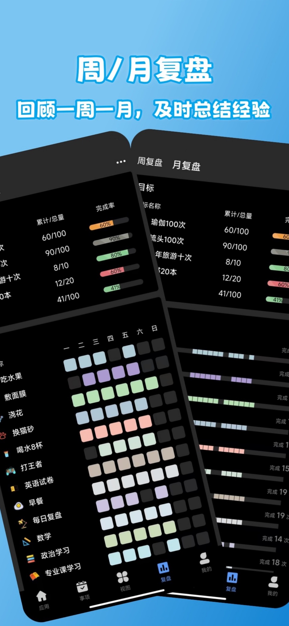 拾光记-日程计划&学习计划&目标打卡&积分奖惩&电子衣橱 3