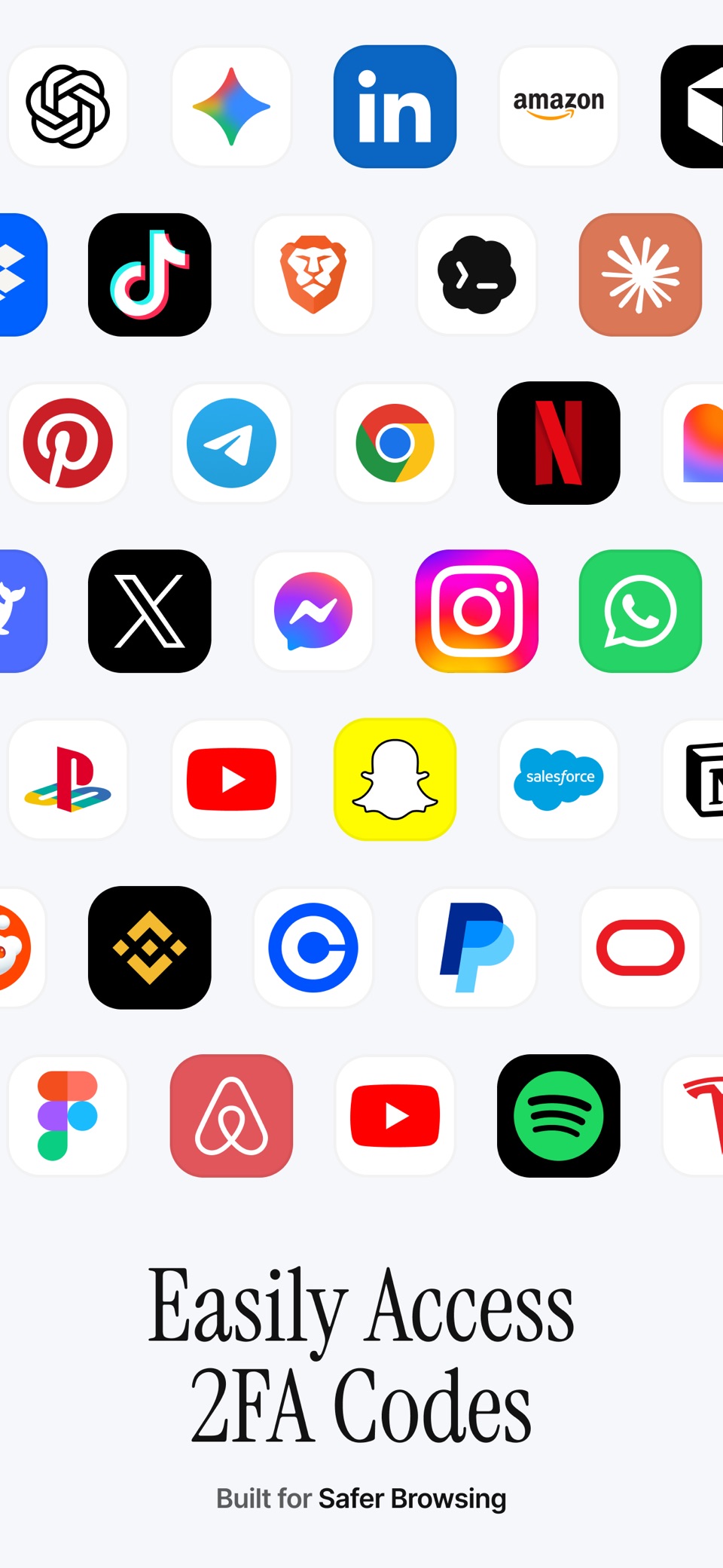 身份验证器: 2FA & OTP App · Store screenshots