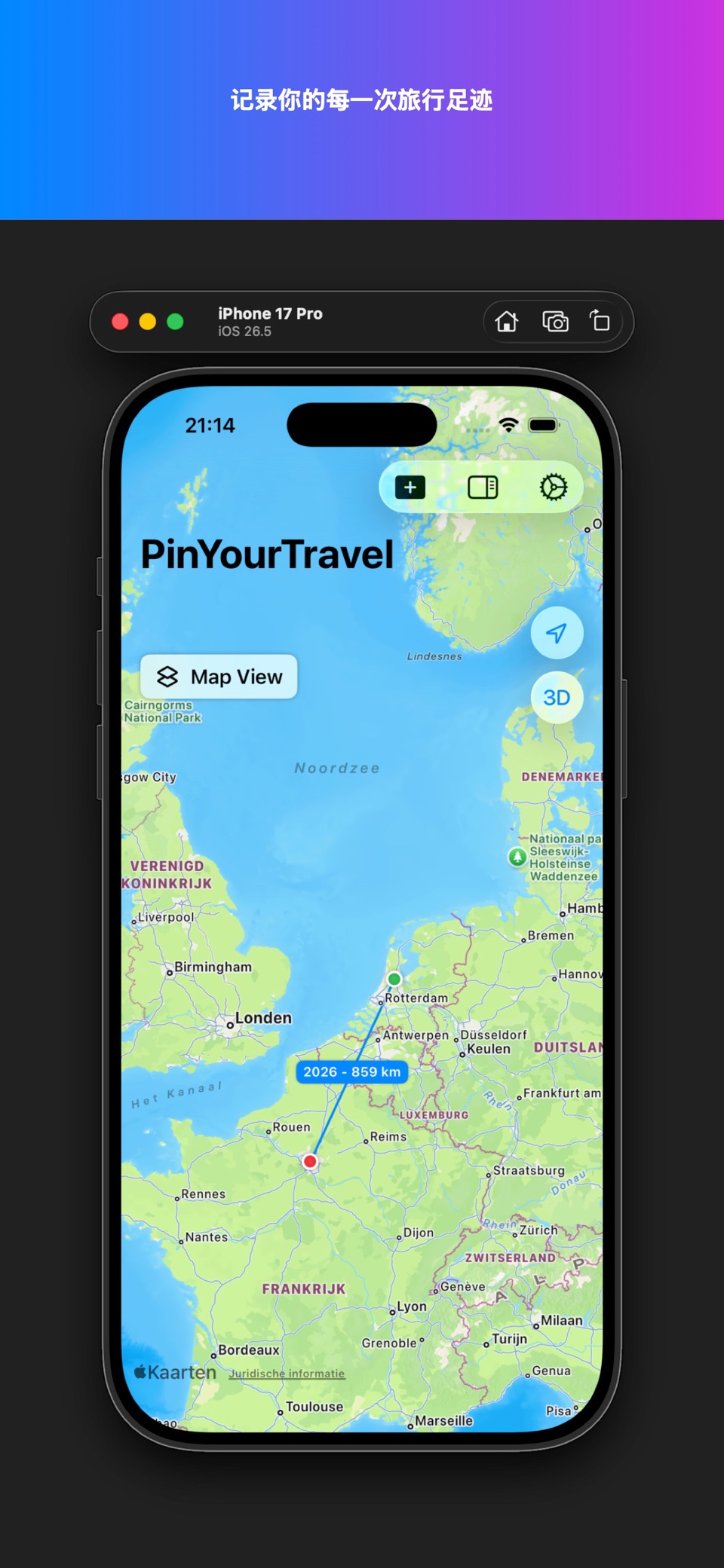 PinYourTravel · Store screenshots