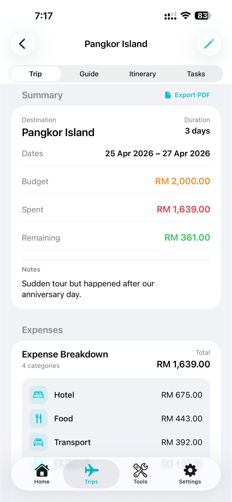 TripWise AI 旅行规划 5