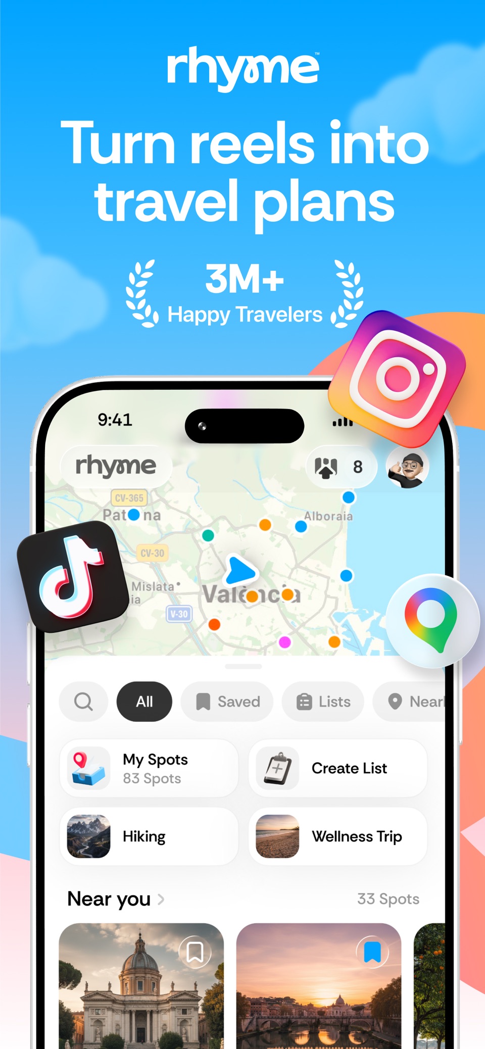Rhyme - 旅行行程规划 · Store screenshots