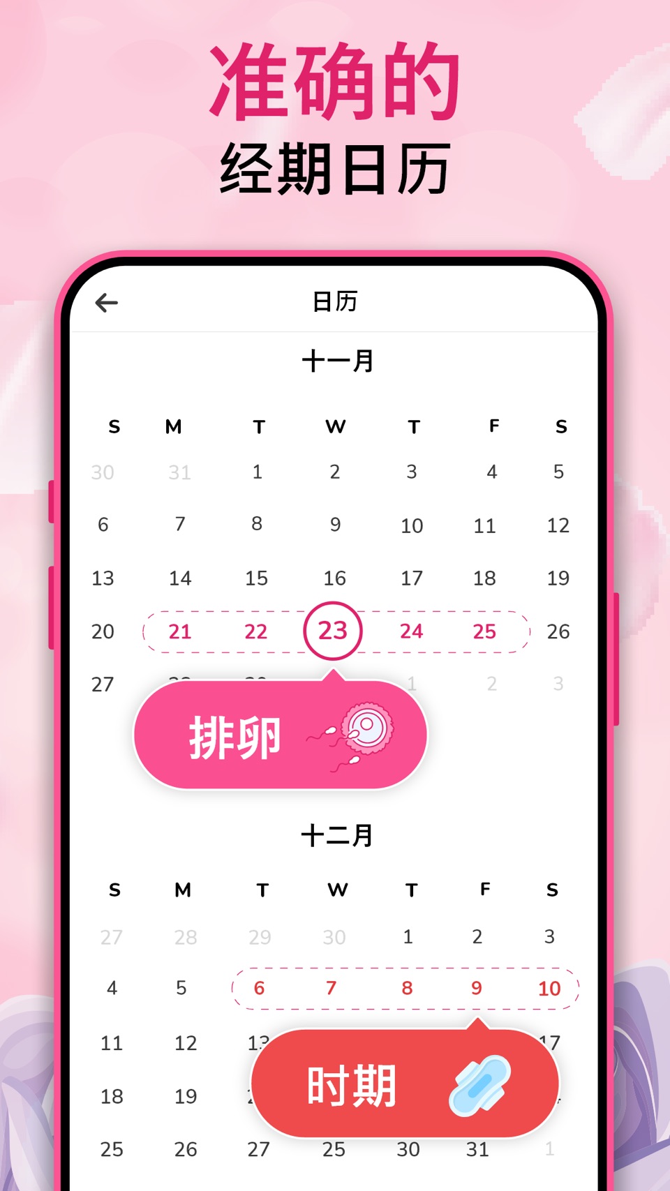 排卵期计算器-备孕之安全期大姨妈日历 和 女性生理周期 3
