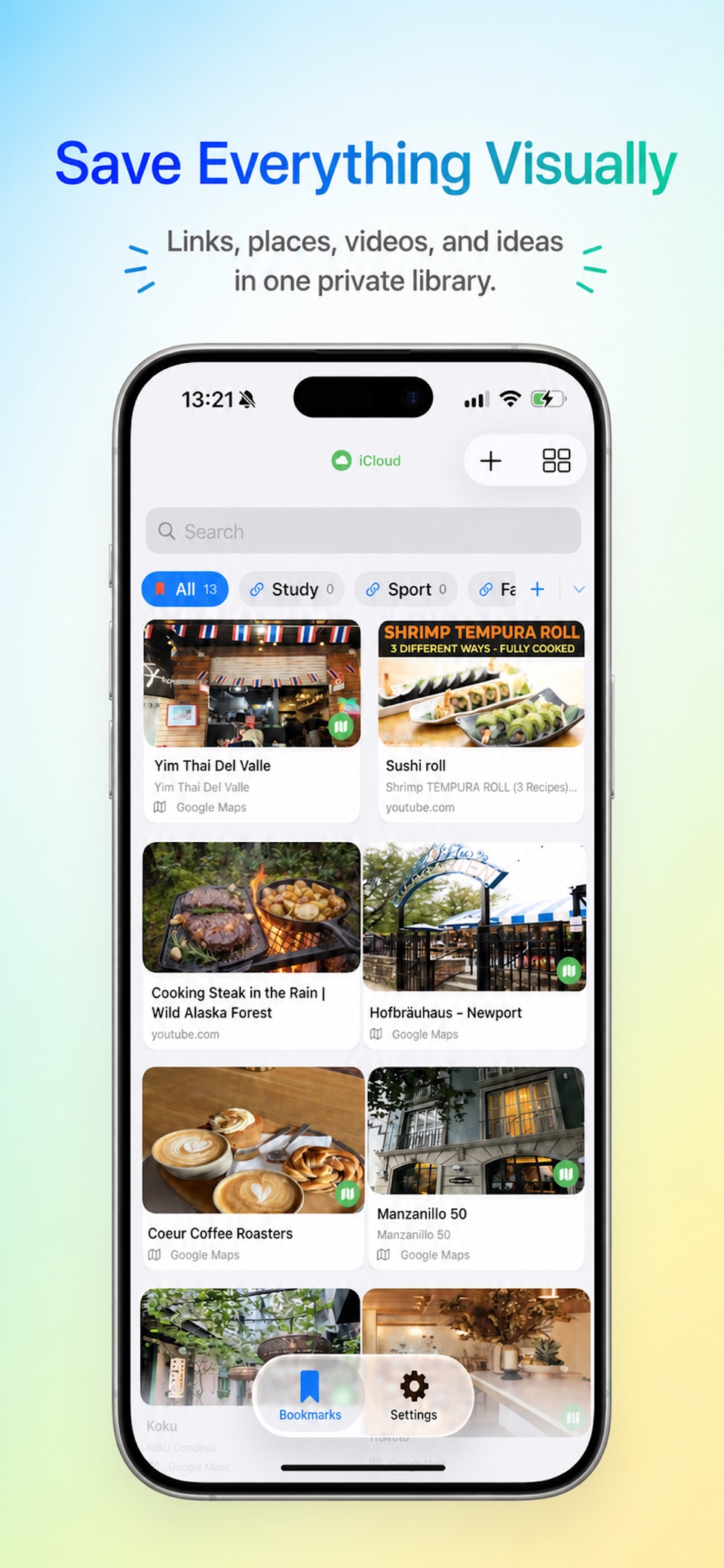 Pinly: Bookmarks & Links · Store screenshots