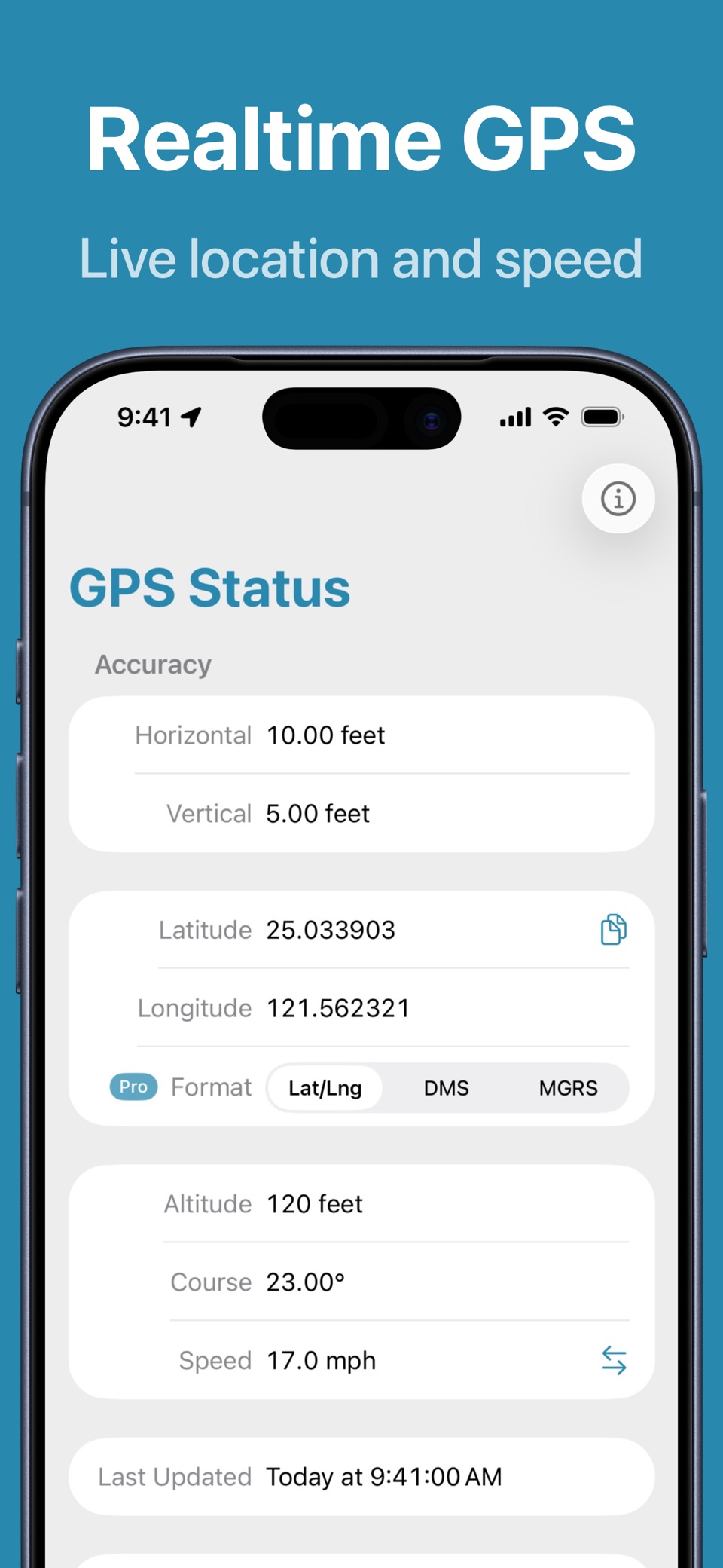 GPS Status ∞ 坐标 1