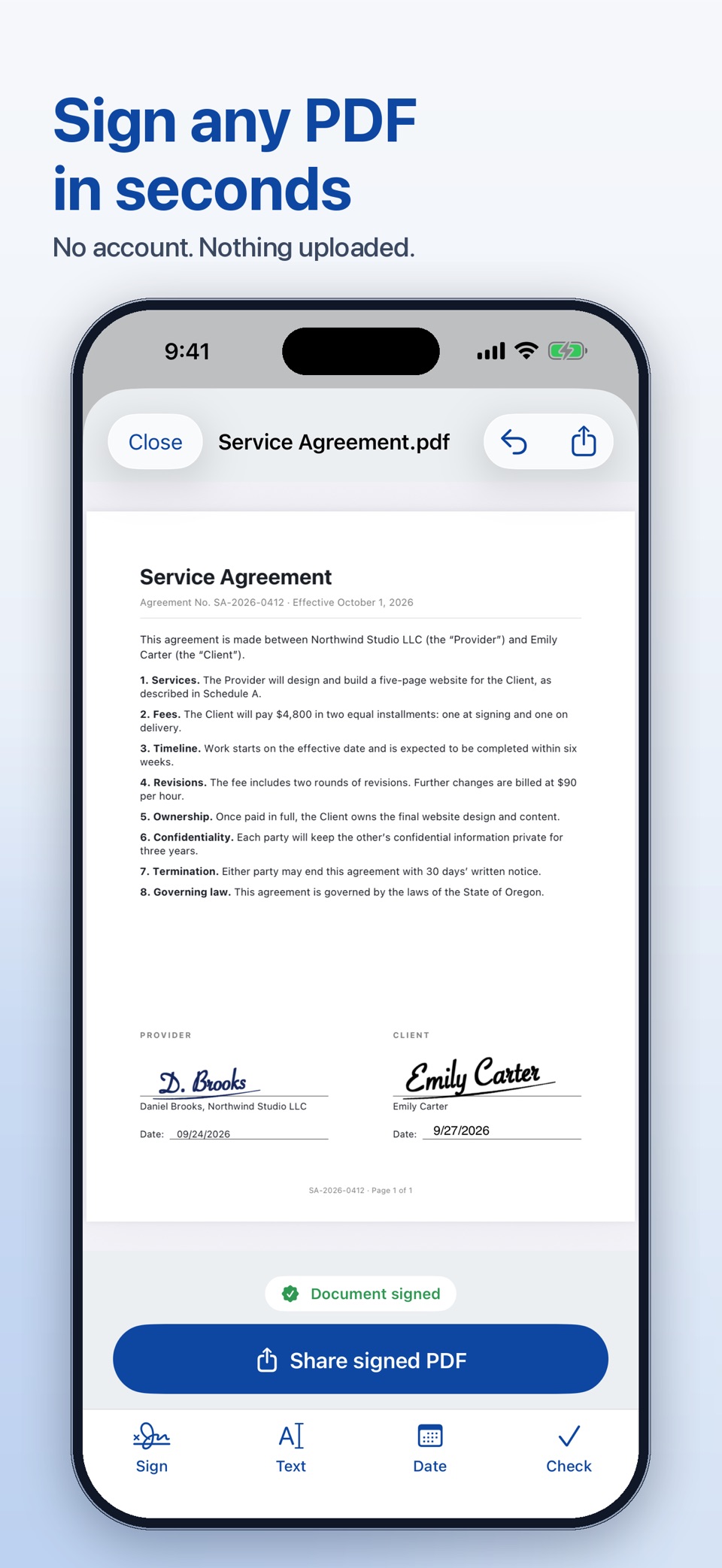 PDF Sign Pro:电子签名 · Store screenshots