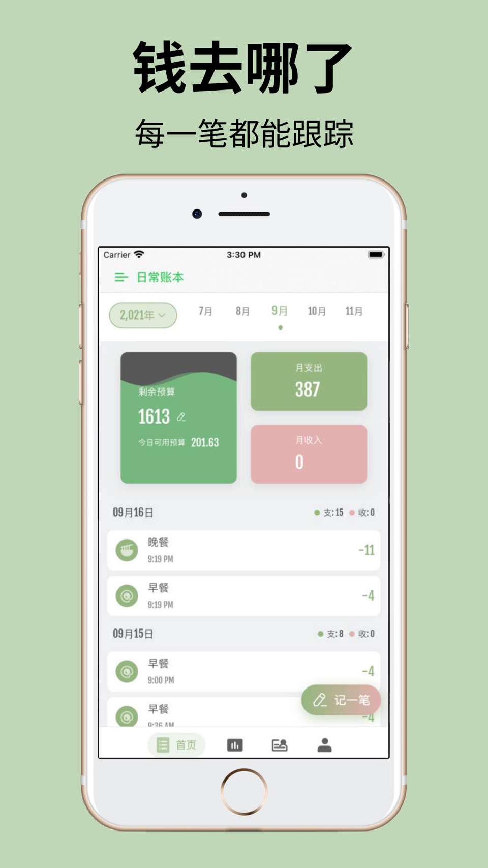 旺财记账 - 简洁可爱的记账本 · Store screenshots