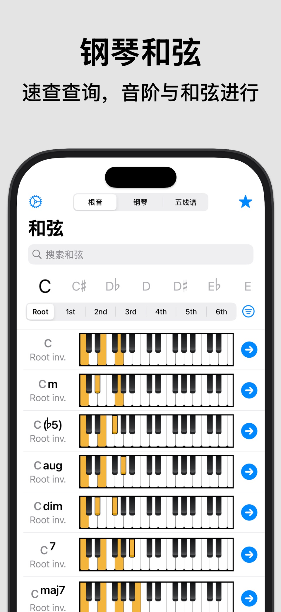 钢琴和弦与音阶 · Store screenshots