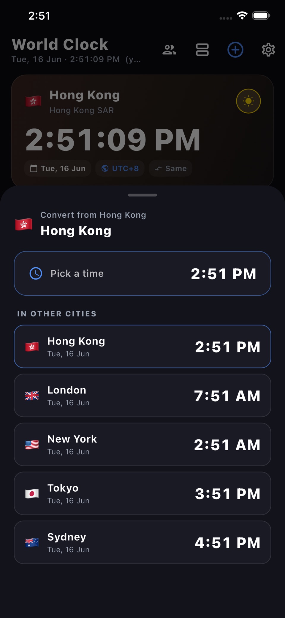 World Clock 世界時鐘 2