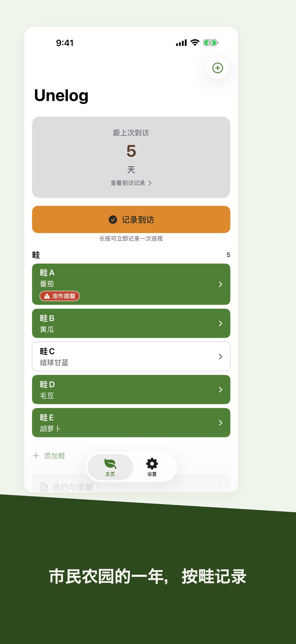 Unelog – 市民农园种植记录 1