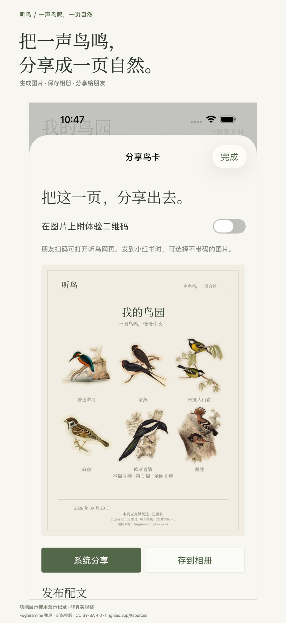 听鸟 · AI鸟鸣识别与自然手账 3