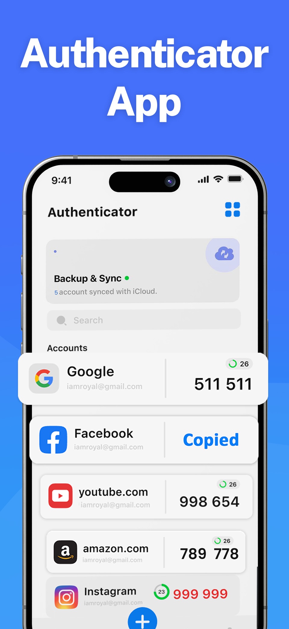 2 Two Factor Authenticator App · Store screenshots