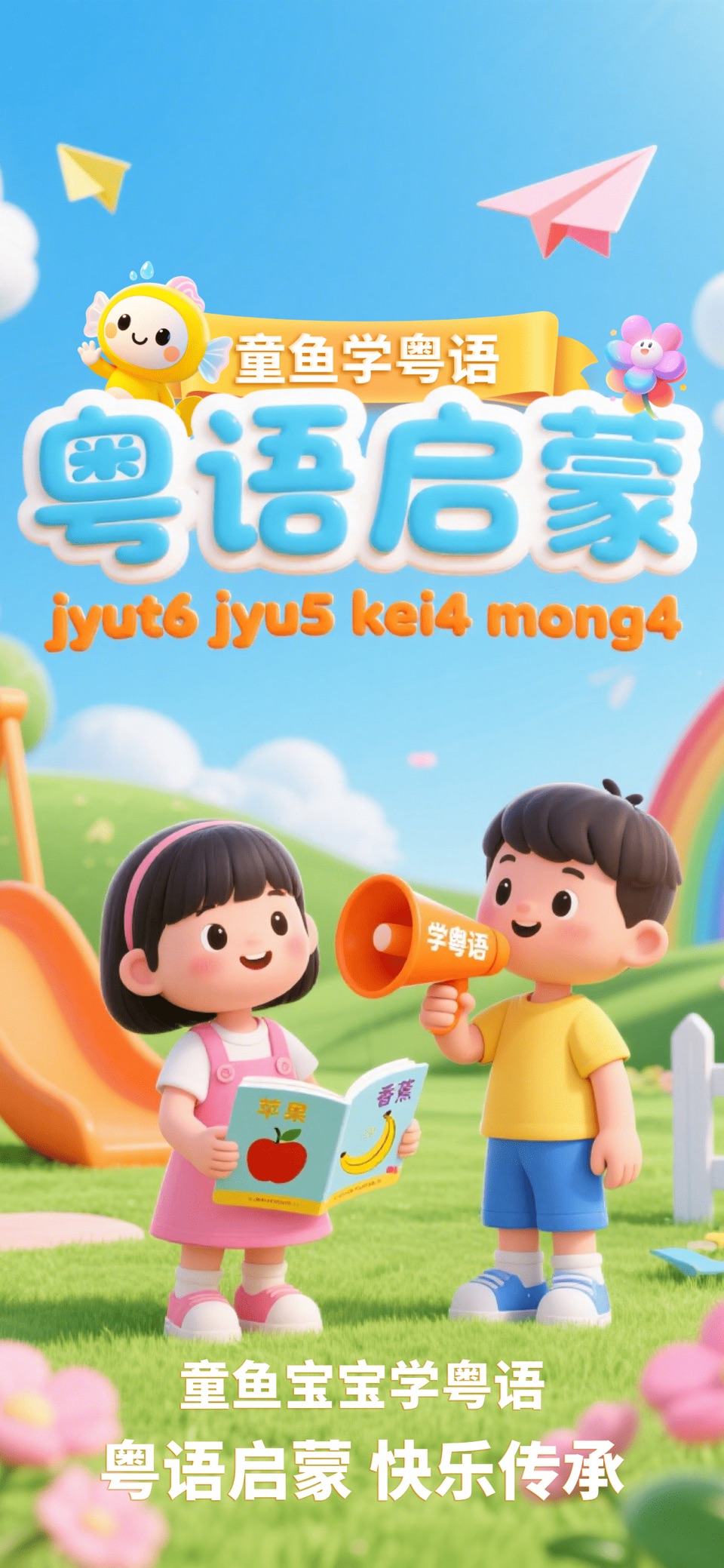 童鱼宝宝学粤语-粤语儿歌绘本动画故事启蒙早教益智父母幼师必备 · Store screenshots