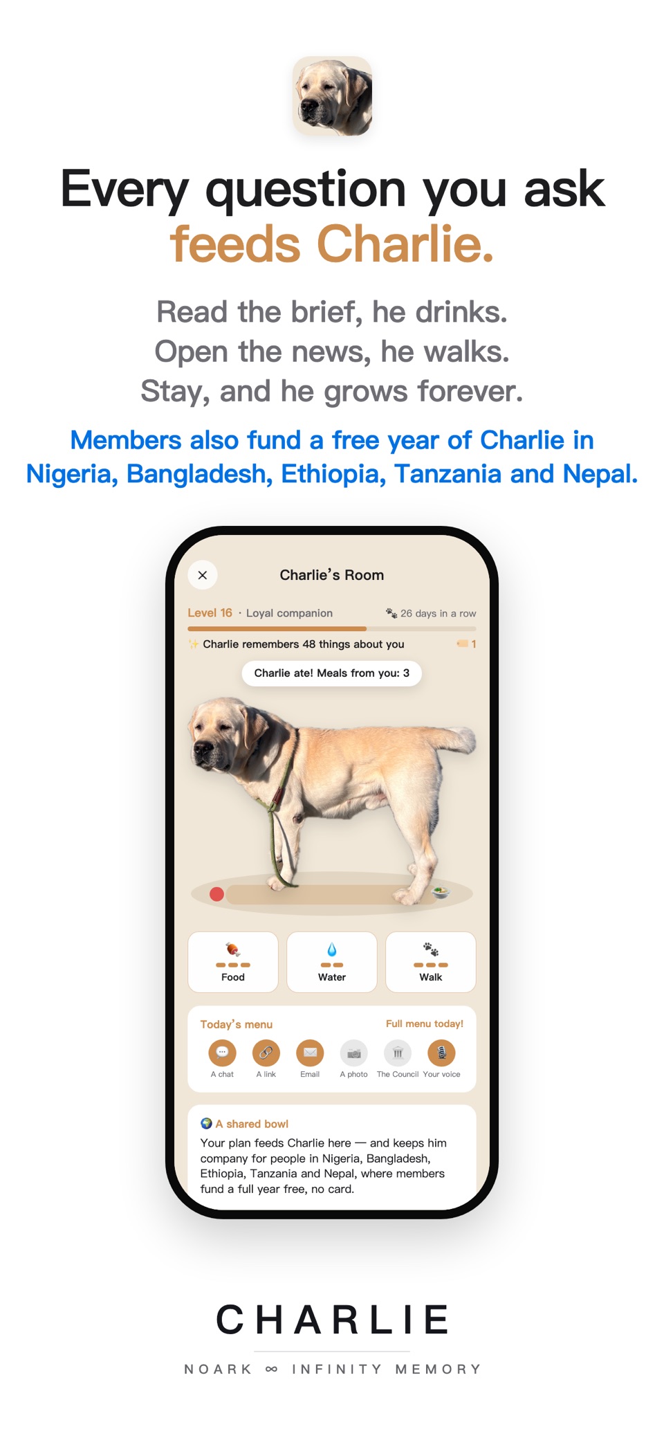 Charlie: Your Personal AI Pet · Store screenshots