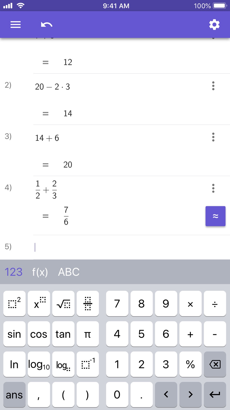 GeoGebra 科学计算器 · Store screenshots