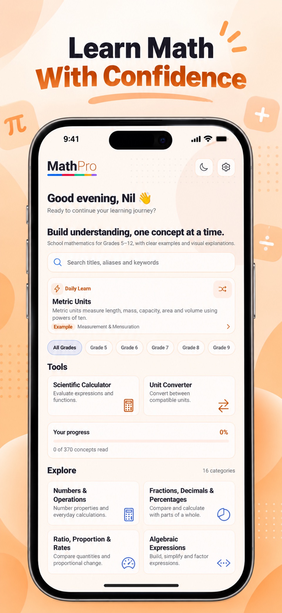 MathPro – Math Toolkit · Store screenshots