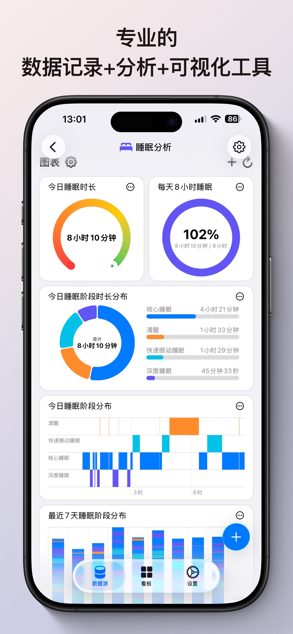 Insights - 全能数据记录+分析+可视化 · Store screenshots